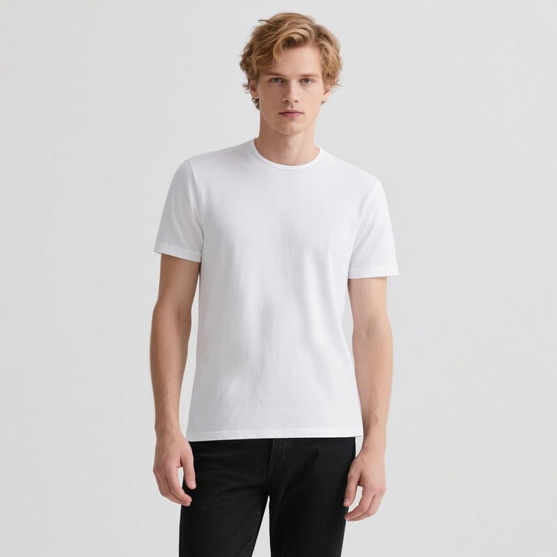OKBA 5 pcs Sublimation Blank T-Shirts Round Collar Short Sleeves Adult White Polyester t Shirts - Image 3